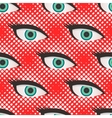 pop art style halftone eyes pattern vector image vector image