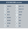 flat ui design elements - set of basic web icons vector image vector image