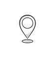 map pointer hand drawn outline doodle icon vector image