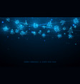 merry christmas and happy new year postcard vector image vector image