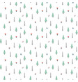 woodland seamless pattern forest background cute vector image