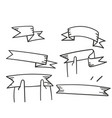 hand drawn doodle classic ribbon isolated vector image