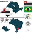 map of sao paulo vector image