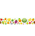 seamless horizontal pattern with fruits vector image