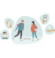 antiviral safety measures in public places vector image vector image