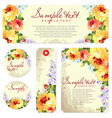 card with yellow roses and chevron vector image