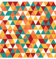 geometric seamless pattern with colorful triangles vector image