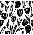 seamless pattern with tulips texture vector image vector image