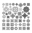 set of black celtic knots vector image