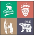 set of vintage monochrome california emblems vector image