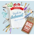 back to school sale background eps 10 vector image