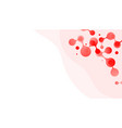 plastic molecules liquid red waves banner vector image