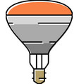 ray glow light bulb color icon vector image