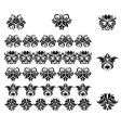flower patterns and borders vector image