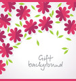 gift pattern of flower stickers background vector image