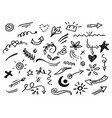 hand drawn collection design element vector image
