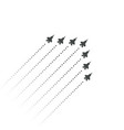 military aviation fighters fly up wedge shape vector image