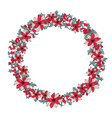 new year wreath merry christmas color vector image