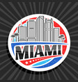 logo for miami vector image
