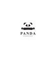 panda bear silhouette logo design template vector image vector image