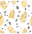 seamless pattern golden rowan leaves on white vector image vector image