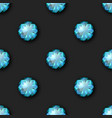 seamless pattern with 3d realistic gemstone vector image vector image