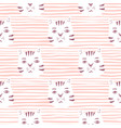 simple animal seamless pattern with white cat vector image