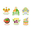 continental cuisine and restaurant logo design vector image
