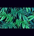 seamless green hand drawn tropical pattern vector image vector image