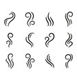 smell icon set smoke steam vapour vector image