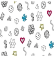 doodles seamless pattern vector image vector image