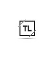 initial letter tl logo template design vector image