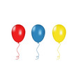 red blue and yellow balloons isolated vector image