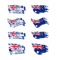vintage australian flag set australian vector image