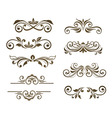 vintage floral motifs vector image
