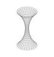 wireframe tunnel or wormhole mesh objects network vector image vector image