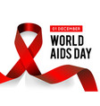 world aids day with red vector image