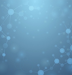Blue background with molecules Royalty Free Vector Image