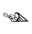 dragon mascot logo outline version dragons vector image vector image
