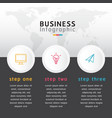 infographic label design template with world map vector image vector image