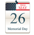 memorial day 2014 vector image