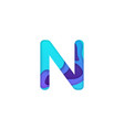 realistic paper cut letter n vector image