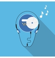 cd player with compact disc vector image vector image