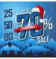 christmas sale banner sales discount vector image vector image