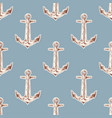 seamless vintage pattern with anchor vector image