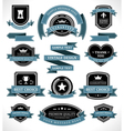 vintage labels and ribbon retro style set vector image vector image