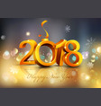 3d gold figures 2018 for the new year vector image vector image
