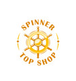 color spinner label vector image