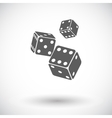 craps flat icon vector image vector image