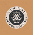 lion head vintage logo icon vector image vector image